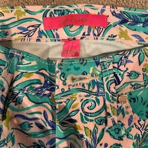Lily Pulitzer floral skinny pants size 00